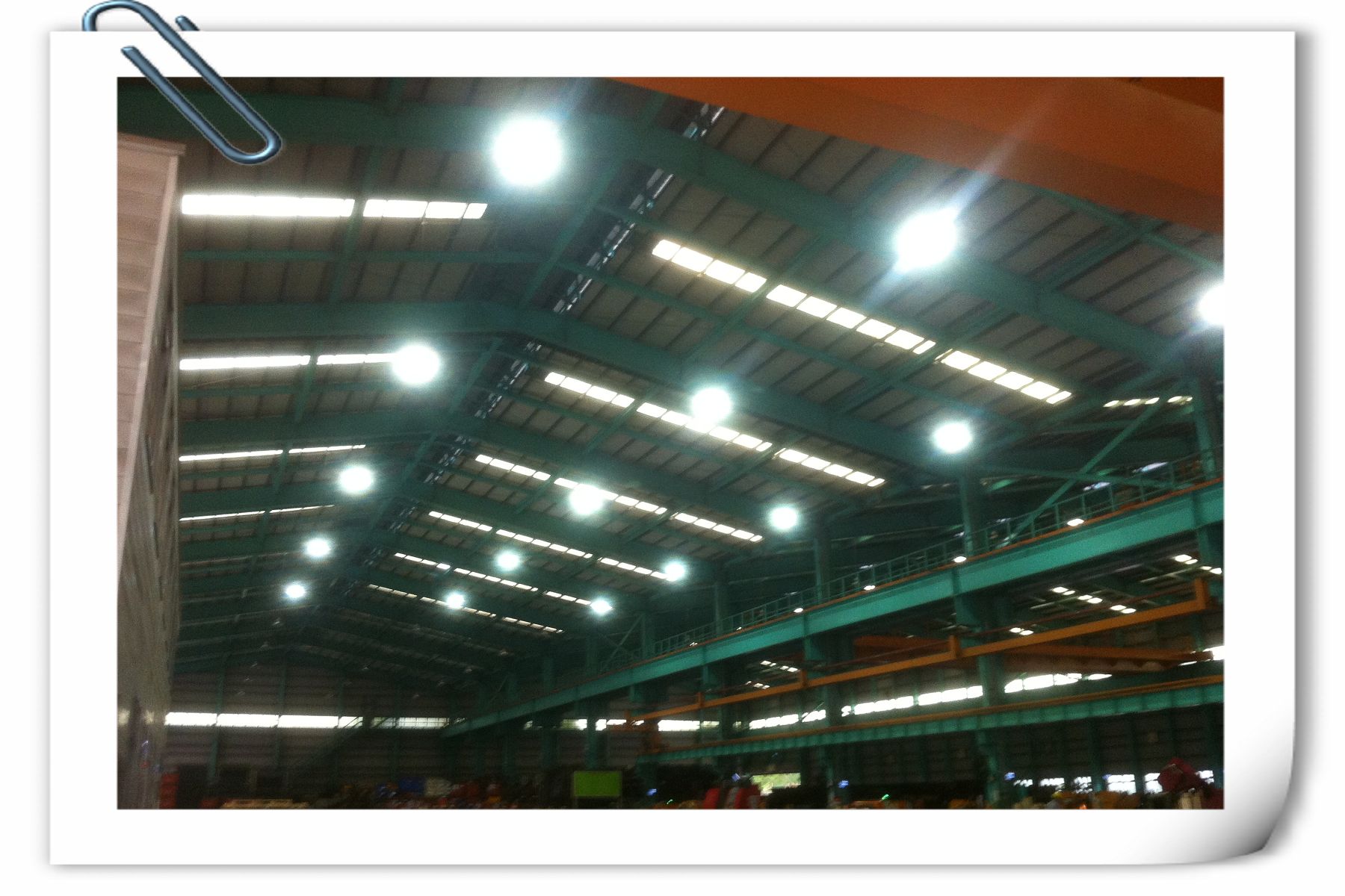 Steel Plant LED High Patio Light Installation
